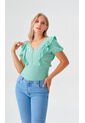 Blusa Para Mujer Manga Corta Verde Marca L&H Ref. 1F412667 de L&H