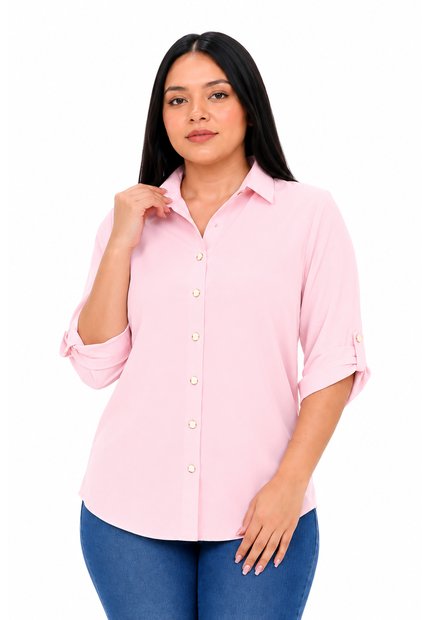 Blusa Para Mujer Manga 3/4 Rosado Marca L&H Ref. 1F412617