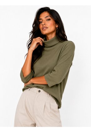 Camiseta Para Mujer Manga 3/4 Verde Marca L&H Ref. 1F409579