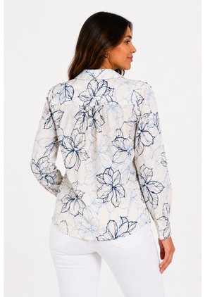 Blusa Para Mujer Manga Larga Beige Marca L&H Ref. 1F412738