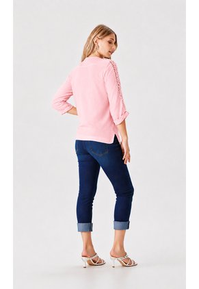 Blusa Para Mujer Manga 3/4 Rosado Marca L&H Ref. 1F412665