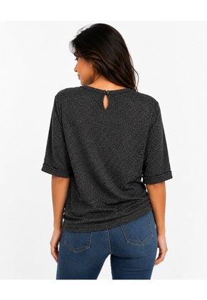 Camiseta Para Mujer Manga 3/4 Negro Marca L&H Ref. 1F409577