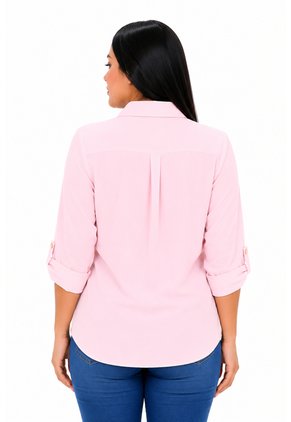 Blusa Para Mujer Manga 3/4 Rosado Marca L&H Ref. 1F412617