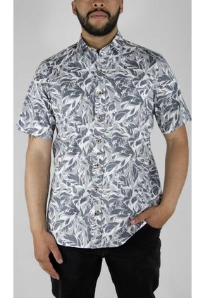 Camisa Para Hombre Manga Corta Gris Claro Marca L&H