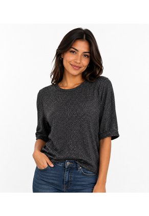 Camiseta Para Mujer Manga 3/4 Negro Marca L&H Ref. 1F409577