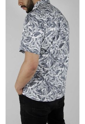 Camisa Para Hombre Manga Corta Gris Claro Marca L&H