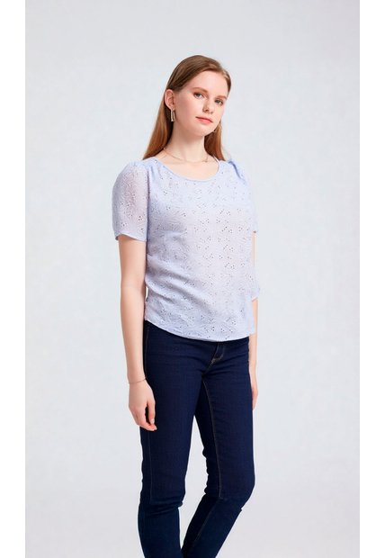Camiseta Para Mujer Manga Corta Lila Marca L&H Ref. 1F409540