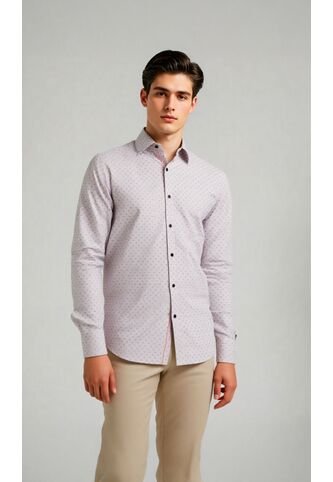 Camisa Para Hombre Manga Larga Gris Claro Marca L&H Ref. 7Y101226 L&H