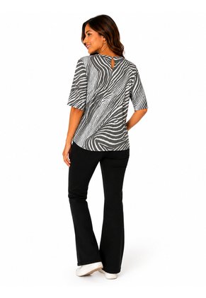 Camiseta Para Mujer Manga 3/4 Negro Marca L&H Ref. 1F409569
