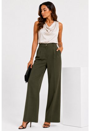 Pantalon Para Mujer Verde Marca L&H Ref. 1F407259