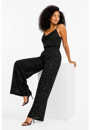 Pantalon Para Mujer Negro Marca L&H Ref. 1F407258