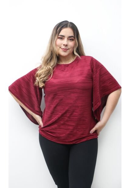 Camiseta Para Mujer. Manga 3/4 Rojo Marca L&H