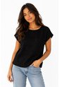 Camiseta Para Mujer Manga Corta Negro Marca L&H Ref. 5P409044 de L&H