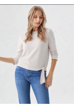 Camiseta Para Mujer Manga 3/4 Beige Marca L&H