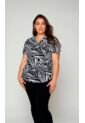 Blusa Para Mujer. Manga Corta Negro Marca L&H de L&H