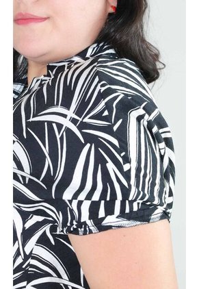 Blusa Para Mujer. Manga Corta Negro Marca L&H