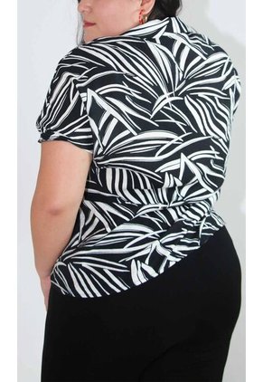 Blusa Para Mujer. Manga Corta Negro Marca L&H