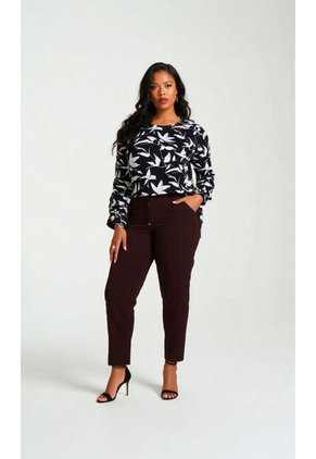 Blusa Para Mujer. Manga 3/4 Negro Marca L&H