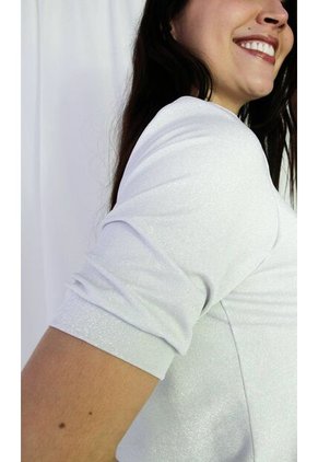 Camiseta Para Mujer Manga Corta Beige Marca L&H