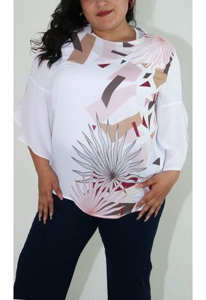 Blusa Para Mujer. Manga 3/4 Rosado Marca L&H