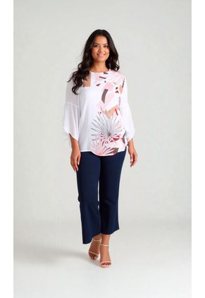 Blusa Para Mujer. Manga 3/4 Rosado Marca L&H