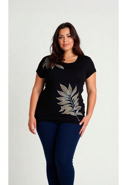 Camiseta Para Mujer. Manga Corta Negro Marca L&H