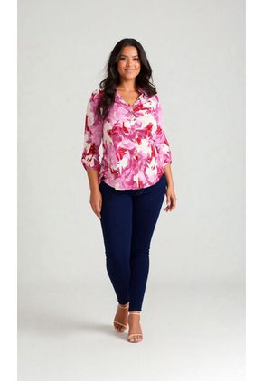 Blusa Para Mujer. Manga 3/4 Lila Marca L&H