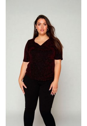 Camiseta Para Mujer. Manga Corta Rojo Marca L&H