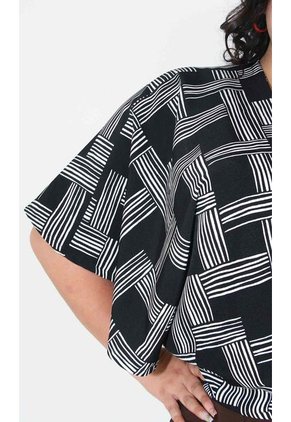 Blusa Para Mujer. Manga Corta Negro Marca L&H