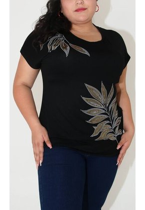 Camiseta Para Mujer. Manga Corta Negro Marca L&H