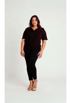 Camiseta Para Mujer. Manga Corta Rojo Marca L&H