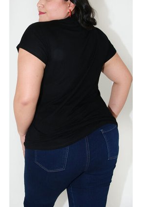 Camiseta Para Mujer. Manga Corta Negro Marca L&H