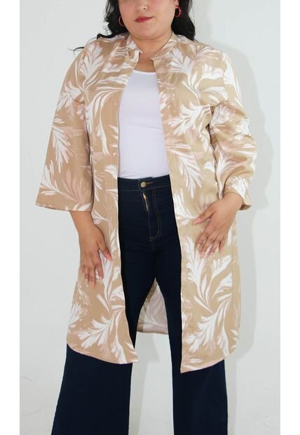 Chilango Para Mujer. Manga 3/4 Beige Marca L&H