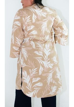 Chilango Para Mujer. Manga 3/4 Beige Marca L&H