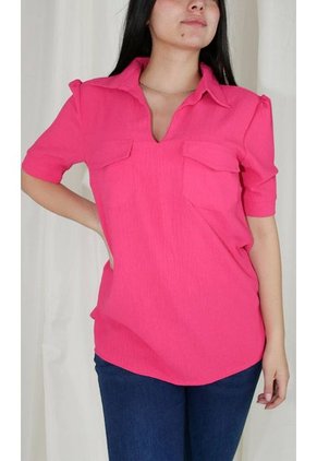 Blusa Para Mujer Manga Corta Fucsia Marca L&H