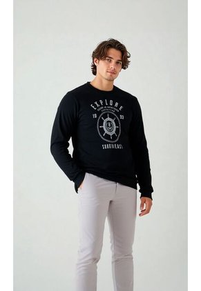 Buzo Para Hombre Negro Marca L&H Ref. 4X106003