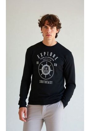 Buzo Para Hombre Negro Marca L&H Ref. 4X106003