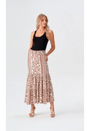 Falda Para Mujer Cafe Marca L&H Ref. 2J414065