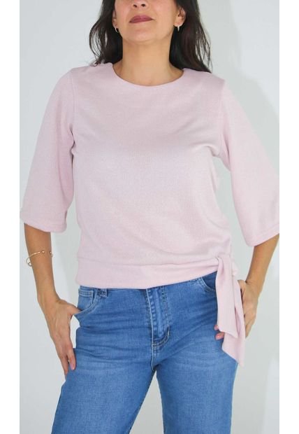 Camiseta Para Mujer Manga 3/4 Rosado Marca L&H