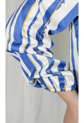 Blusa Para Mujer Manga 3/4 Azul Marca L&H