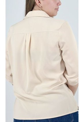 Blusa Para Mujer Manga 3/4 Beige Marca L&H