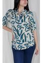 Blusa Para Mujer Manga Corta Azul Marca L&H de L&H