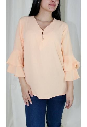 Blusa Para Mujer Manga 3/4 Coral Marca L&H L&H