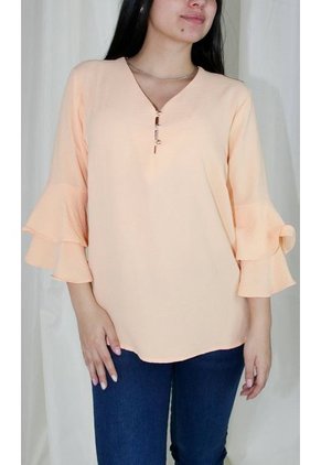 Blusa Para Mujer Manga 3/4 Coral Marca L&H