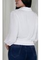 Blusa Para Mujer Manga 3/4 Blanco Marca L&H de L&H