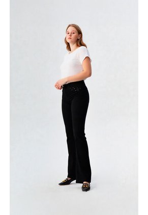 Jean Para Mujer Negro Marca L&H Ref. 1Ab407789