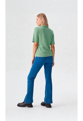 Camiseta Para Mujer Manga 3/4 Verde Marca L&H Ref. 1F409503