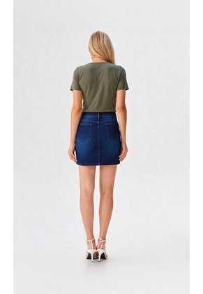 Camiseta Para Mujer Manga Corta Verde Aceituna Marca L&H Ref. 1F409504