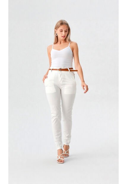 Pantalon Para Mujer Beige Marca L&H