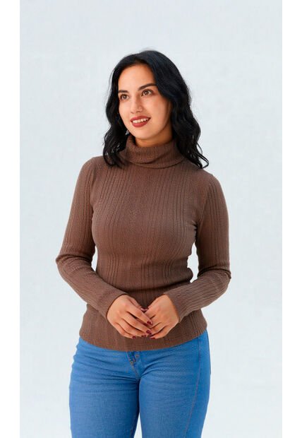 Camiseta Para Mujer Manga Larga Cafe Marca L&H Ref. 1F409509